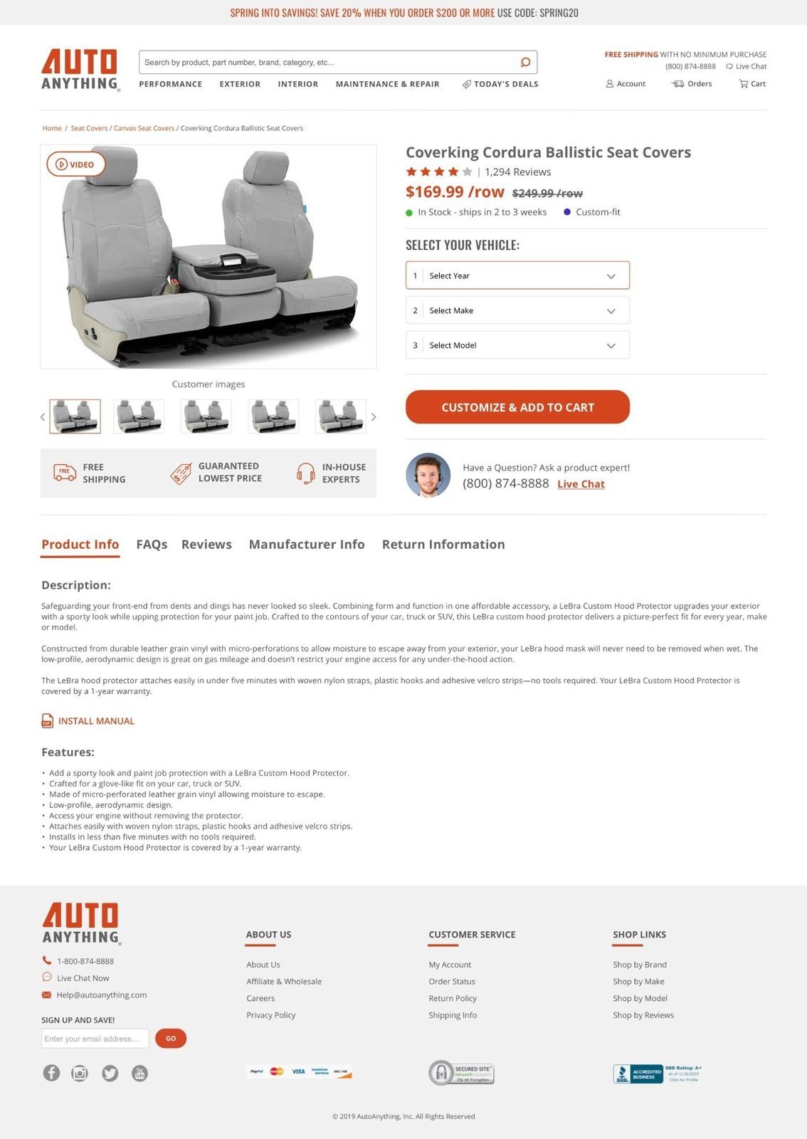 Haitham Hassan UX — AutoAnything product detail page final UI design