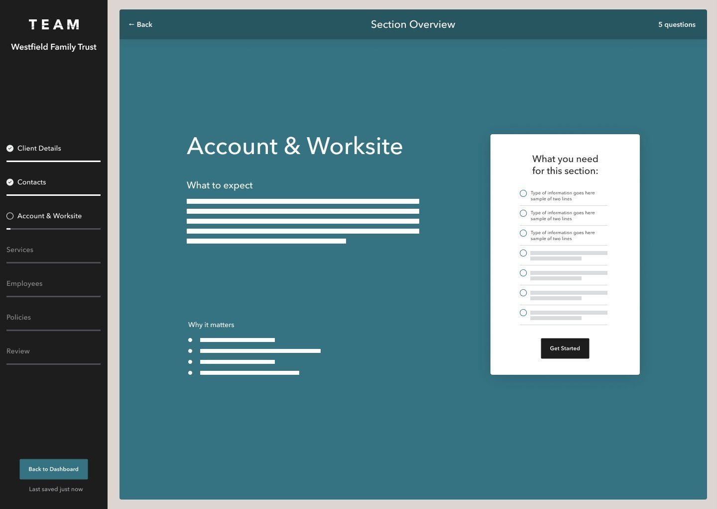 Haitham Hassan UX — TEAM HR portal single form onboarding wireframe